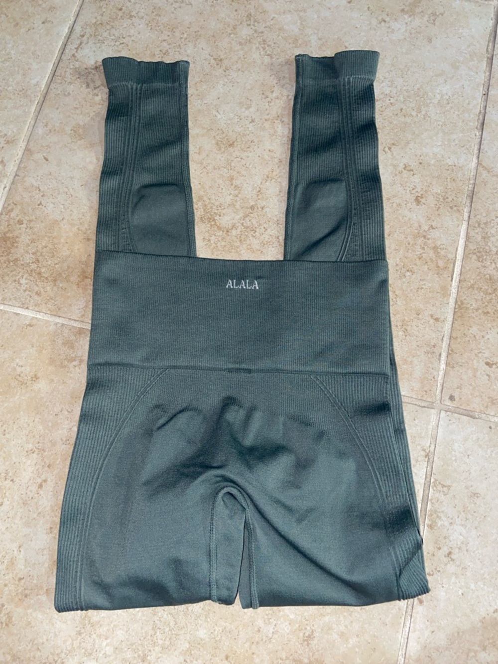 Alala Ribbed High-Waist Leggings - Deep Teal